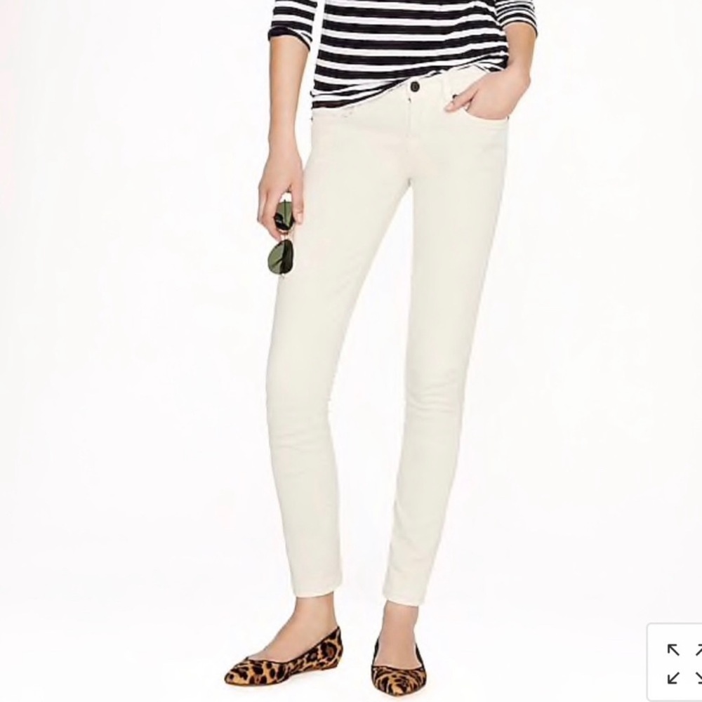 J.Crew Toothpick high waist skinny Jeans Cream
